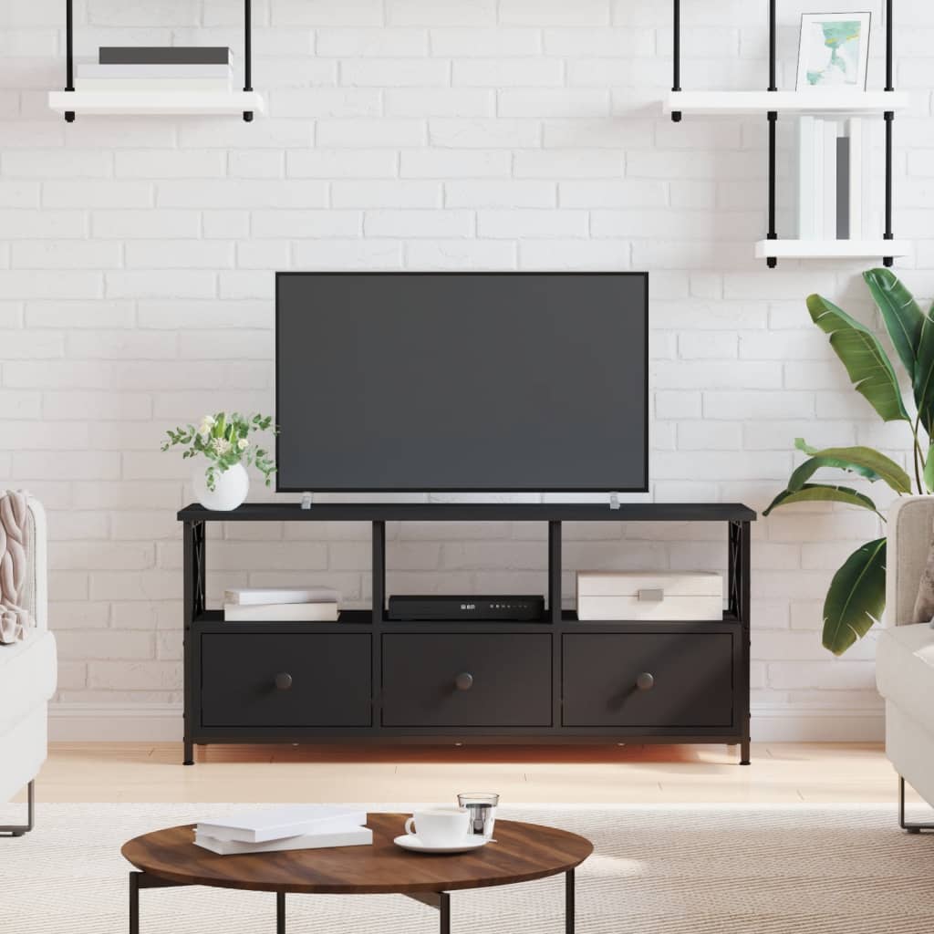 Tv-Bänk 102X33X45 Cm Konstruerat Trä & Järn