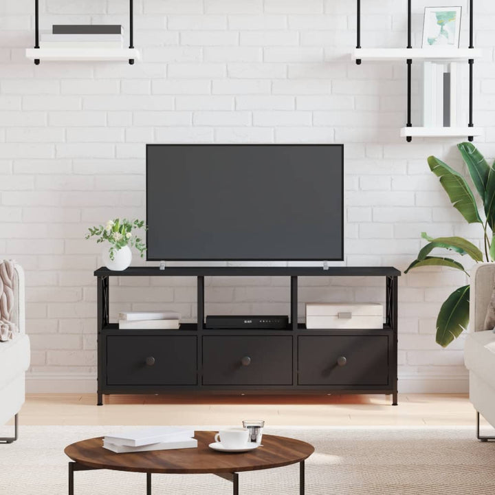 Tv-Bänk 102X33X45 Cm Konstruerat Trä &amp; Järn