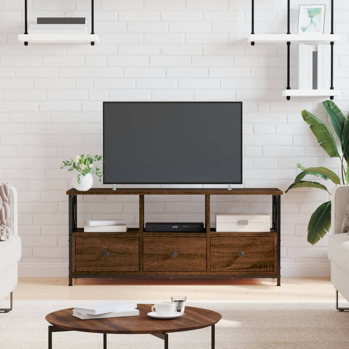 Tv-Bänk 102X33X45 Cm Konstruerat Trä &amp; Järn