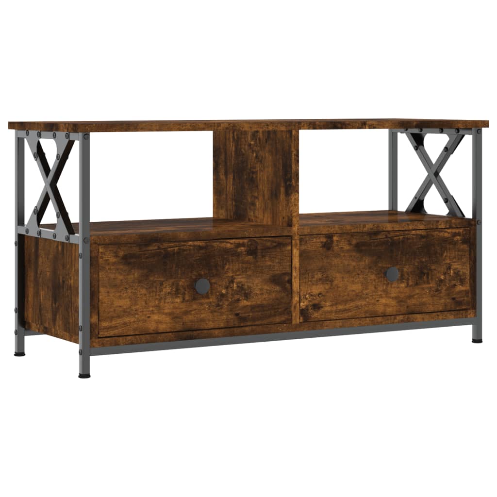 Tv-Bänk 90X33X45 Cm Konstruerat Trä & Järn