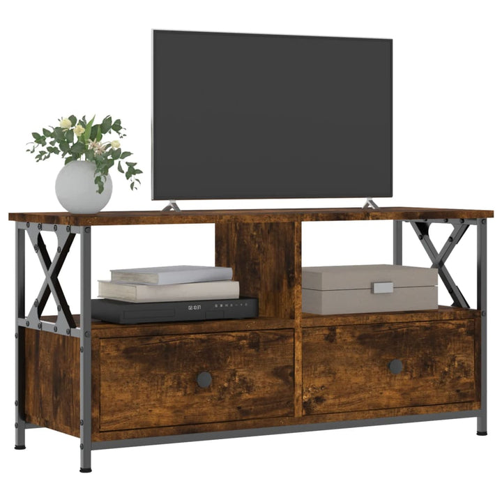 Tv-Bänk 90X33X45 Cm Konstruerat Trä &amp; Järn
