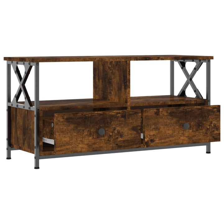 Tv-Bänk 90X33X45 Cm Konstruerat Trä &amp; Järn