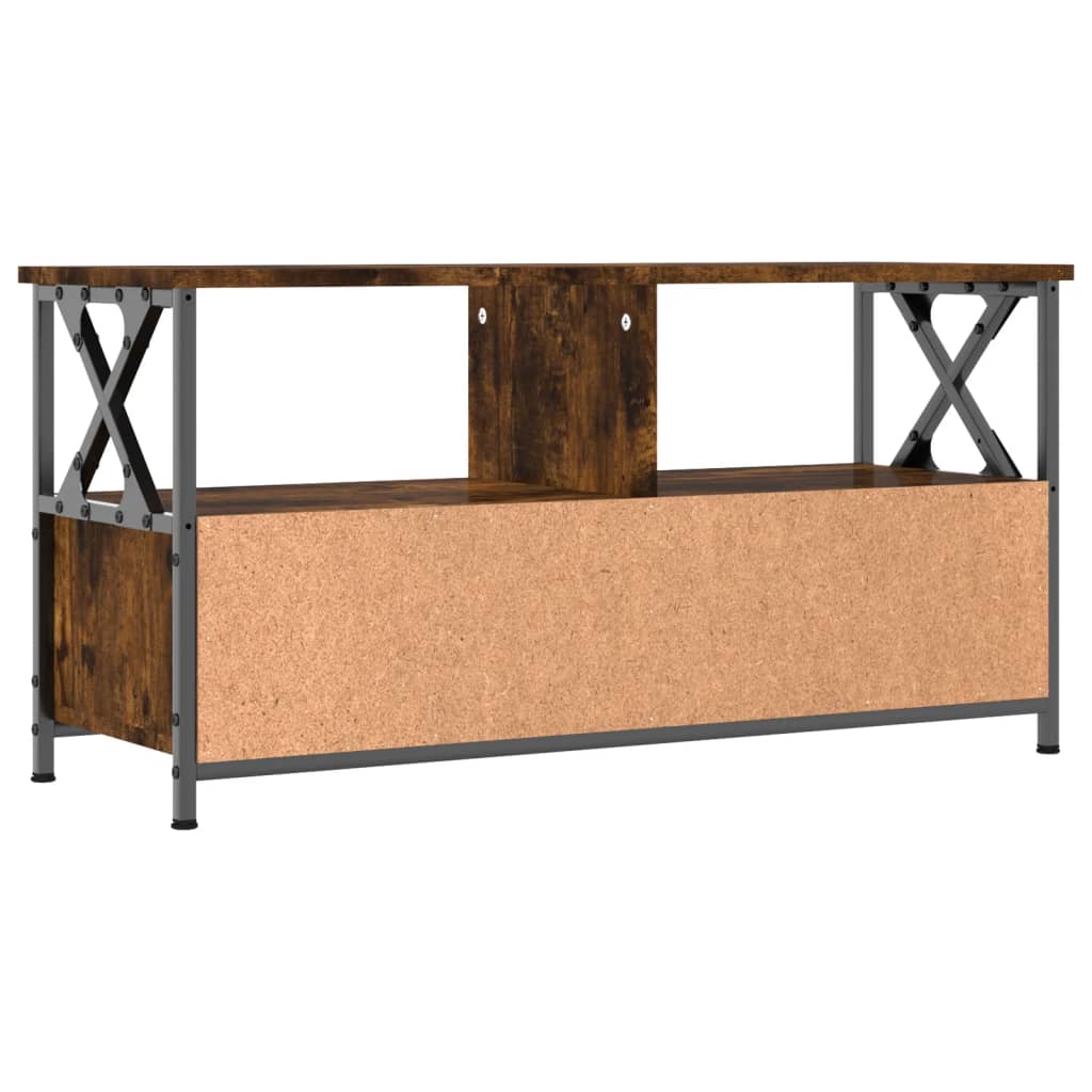 Tv-Bänk 90X33X45 Cm Konstruerat Trä &amp; Järn