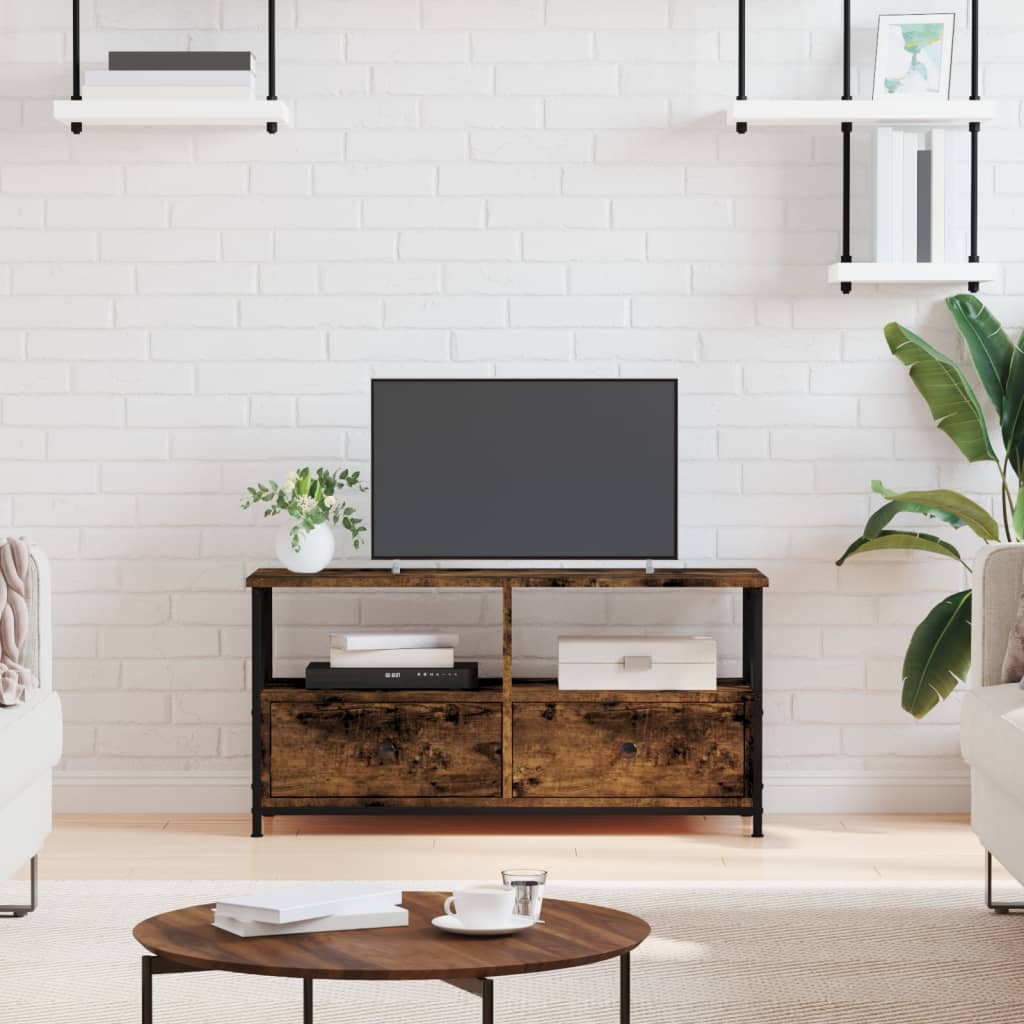 Tv-Bänk 90X33X45 Cm Konstruerat Trä & Järn