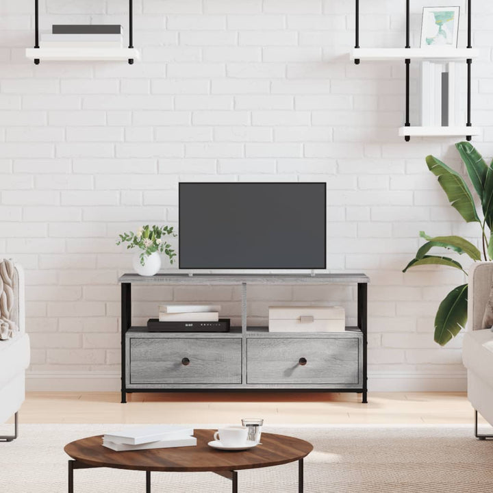 Tv-Bänk 102X33X45 Cm Konstruerat Trä &amp; Järn