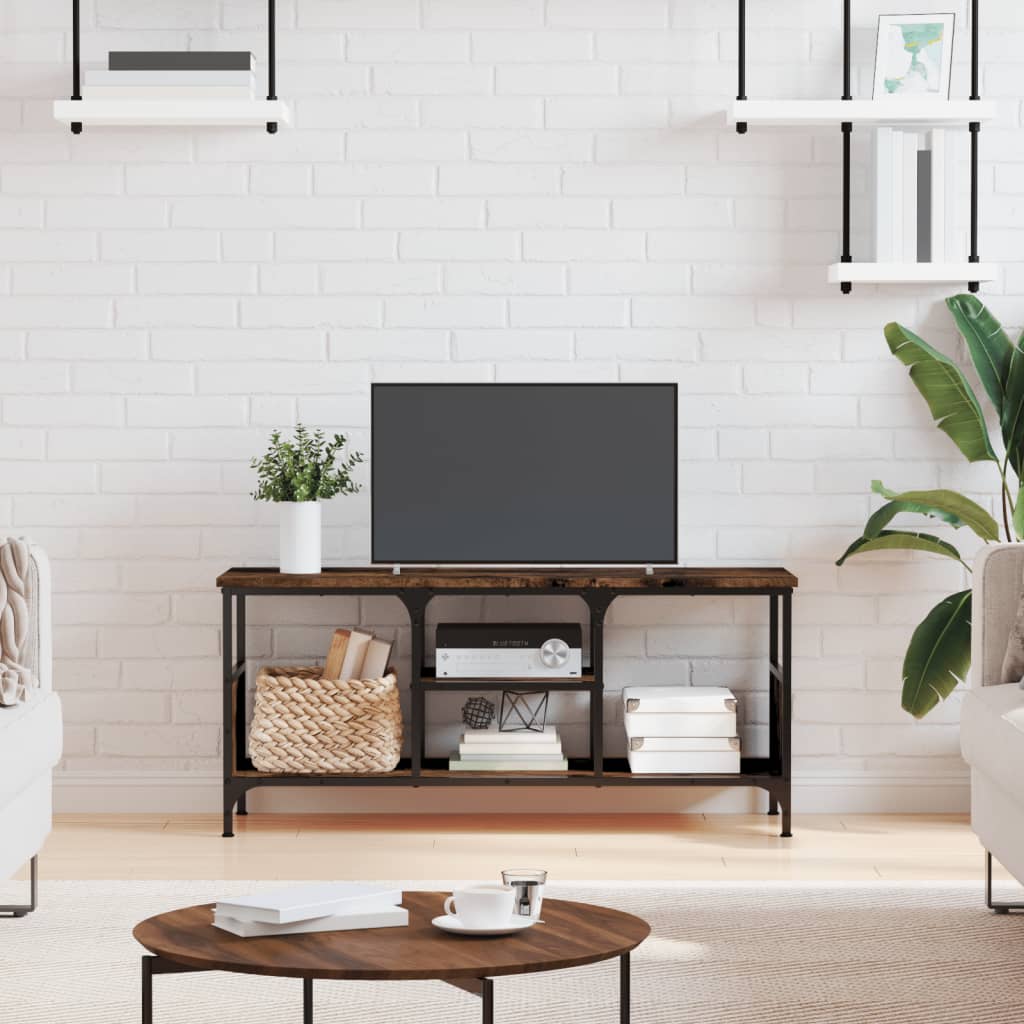 Tv-Bänk 201X35X45 Cm Konstruerat Trä &amp; Järn