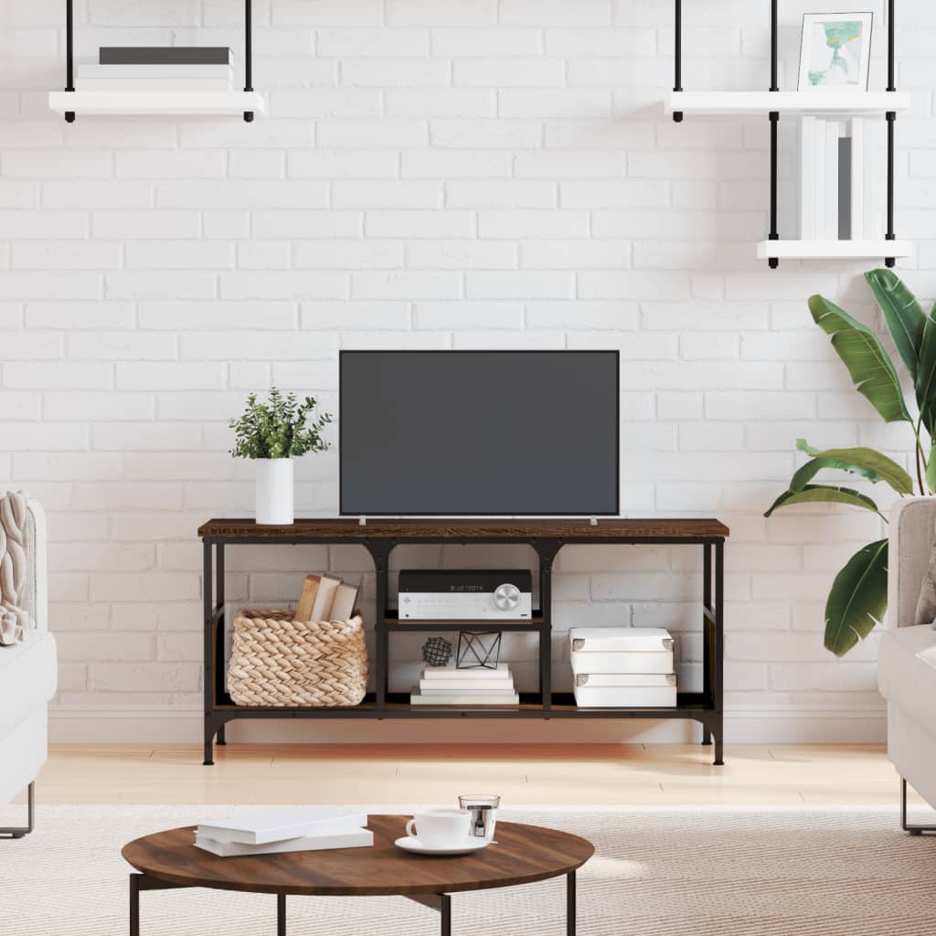Tv-Bänk 201X35X45 Cm Konstruerat Trä &amp; Järn