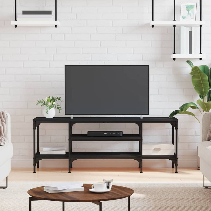 Tv-Bänk 201X35X45 Cm Konstruerat Trä &amp; Järn