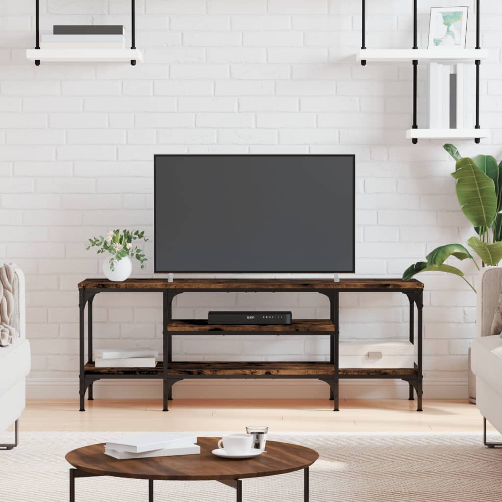 Tv-Bänk 201X35X45 Cm Konstruerat Trä &amp; Järn