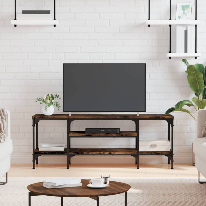 Tv-Bänk 201X35X45 Cm Konstruerat Trä &amp; Järn