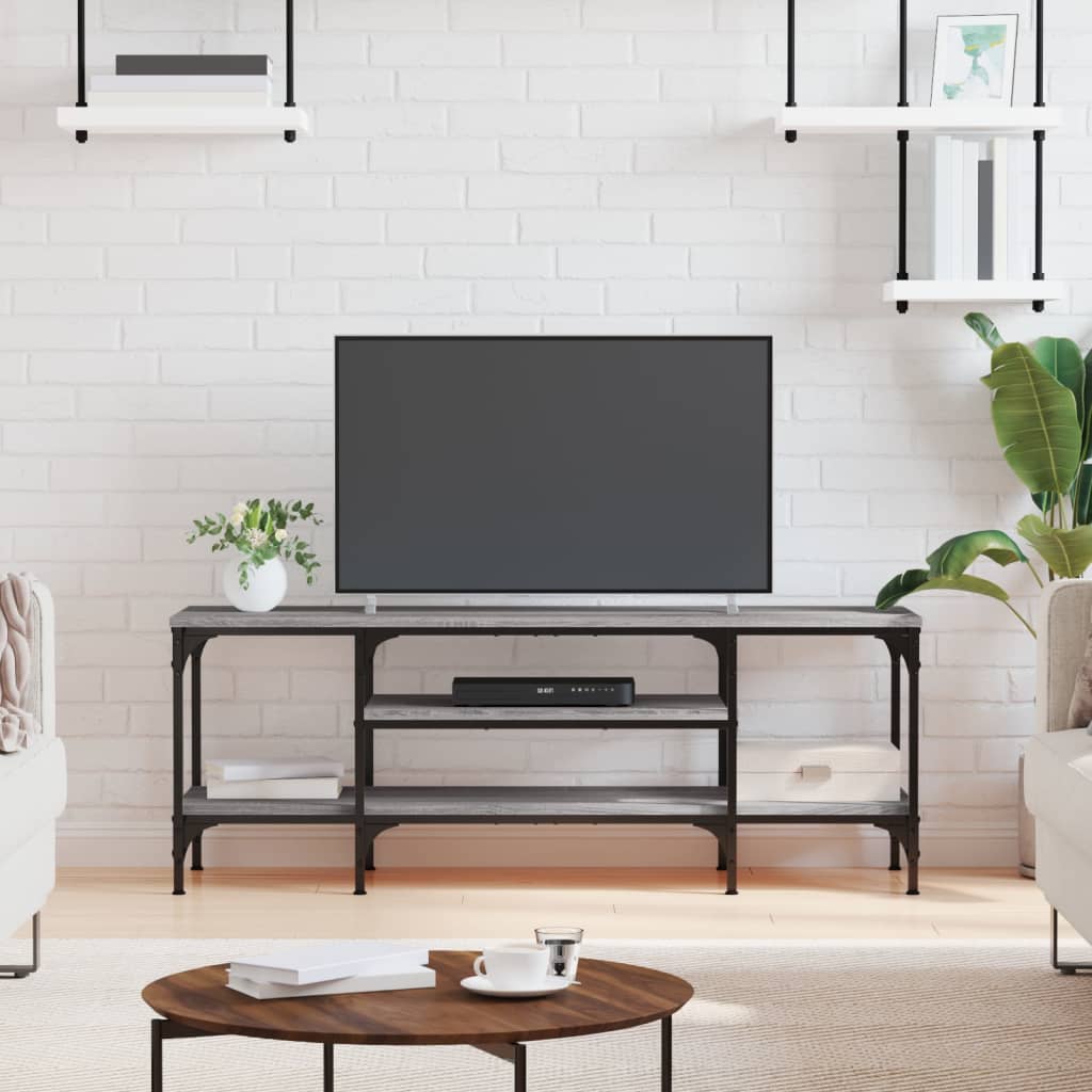 Tv-Bänk 201X35X45 Cm Konstruerat Trä &amp; Järn
