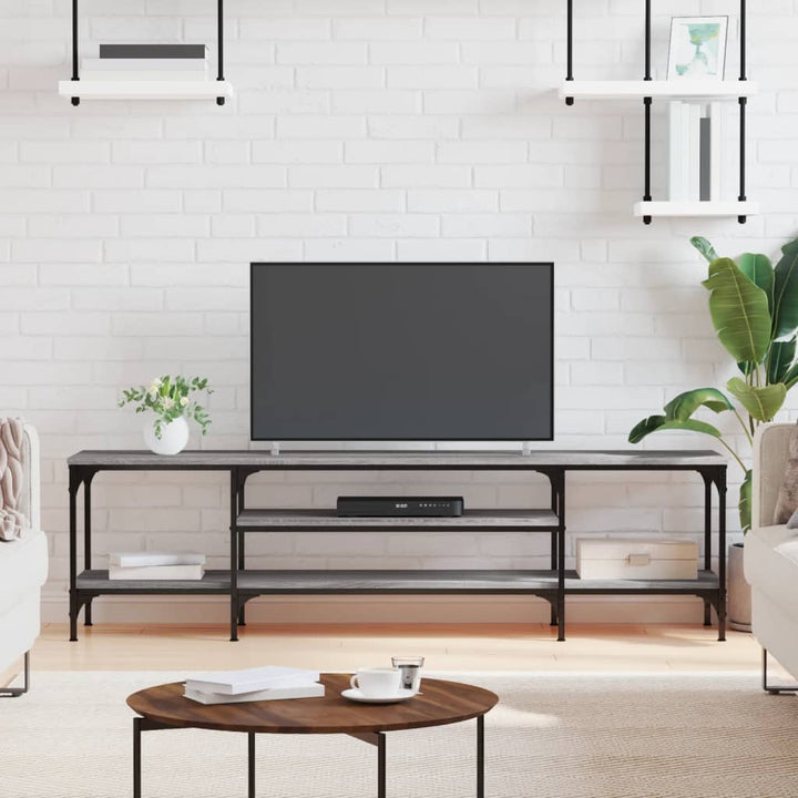 Tv-Bänk 201X35X45 Cm Konstruerat Trä &amp; Järn