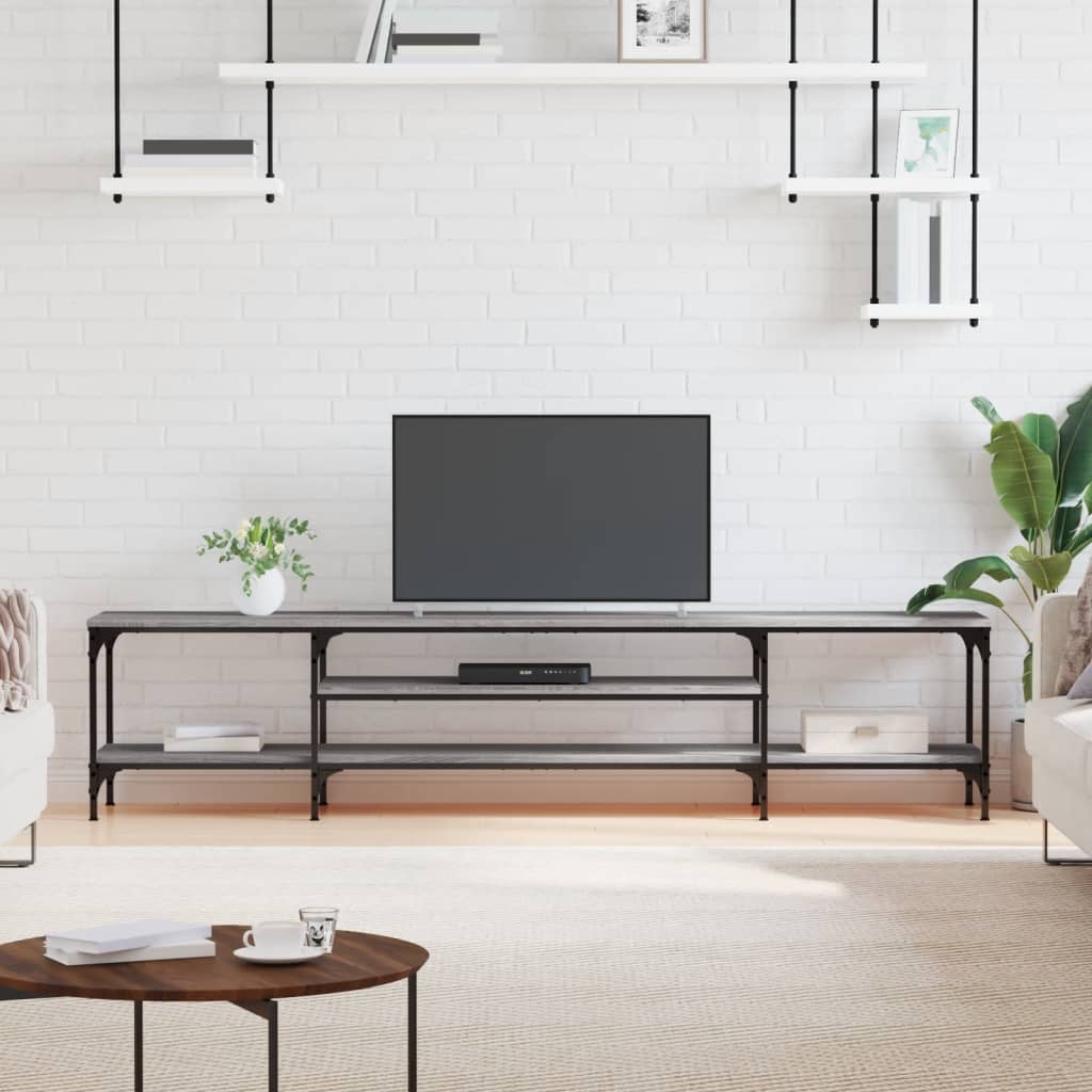 Tv-Bänk 201X35X45 Cm Konstruerat Trä &amp; Järn