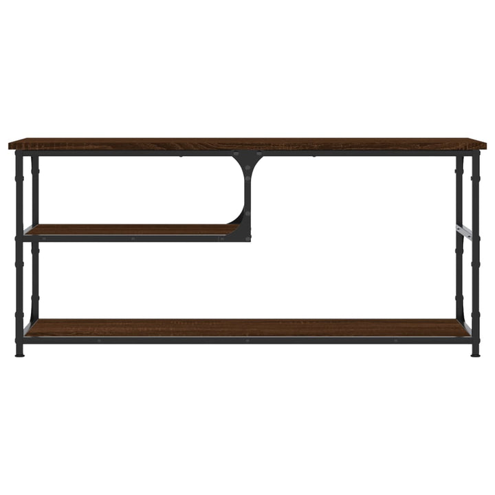 Tv-Bänk 103X38X46,5 Cm Konstruerat Trä Och Stål