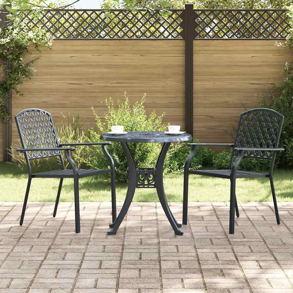 Trädgård Stol 2 Pcs Antracit 56 X 65 X 89 Cm Stål