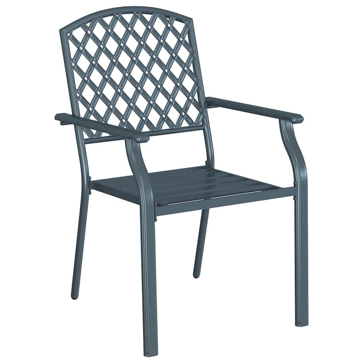 Trädgård Stol 2 Pcs Antracit 56 X 65 X 89 Cm Stål