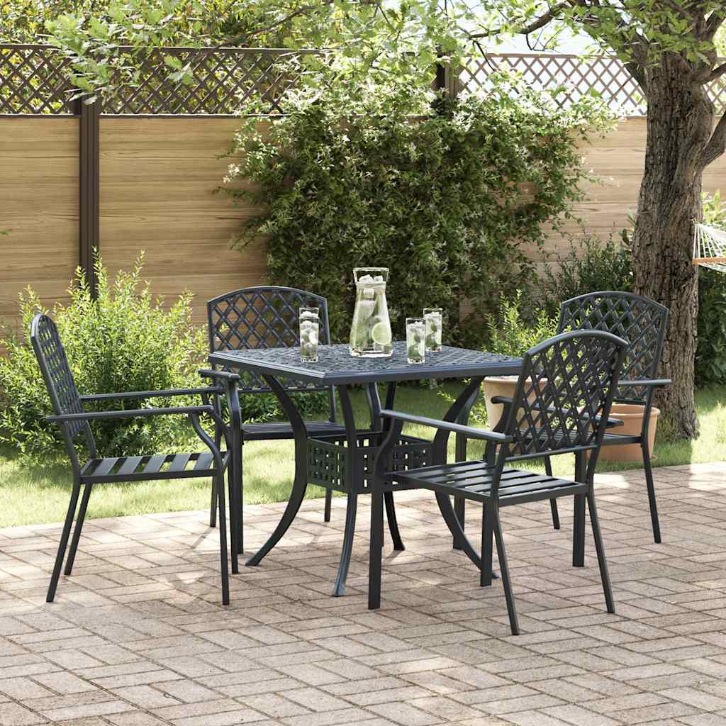 Trädgård Stol 4 Pcs Antracit 56 X 65 X 89 Cm Stål