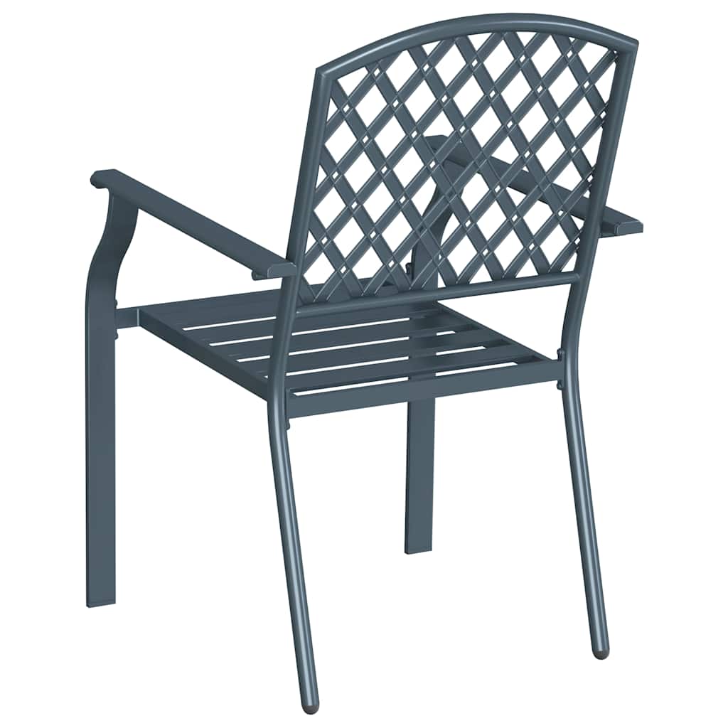 Trädgård Stol 4 Pcs Antracit 56 X 65 X 89 Cm Stål