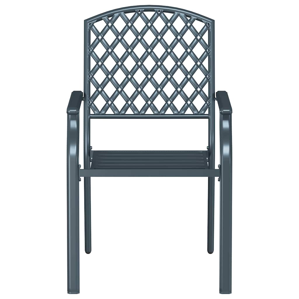 Trädgård Stol 4 Pcs Antracit 56 X 65 X 89 Cm Stål