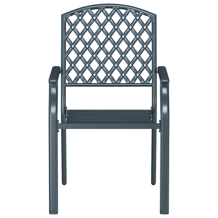 Trädgård Stol 4 Pcs Antracit 56 X 65 X 89 Cm Stål