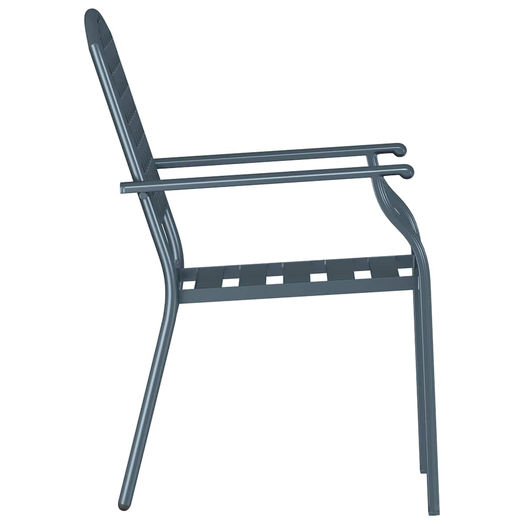 Trädgård Stol 4 Pcs Antracit 56 X 65 X 89 Cm Stål