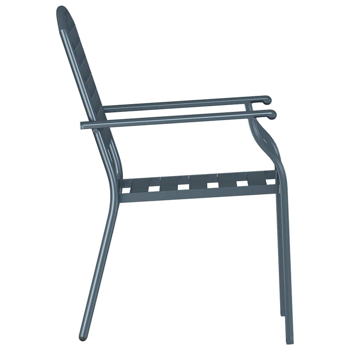 Trädgård Stol 4 Pcs Antracit 56 X 65 X 89 Cm Stål