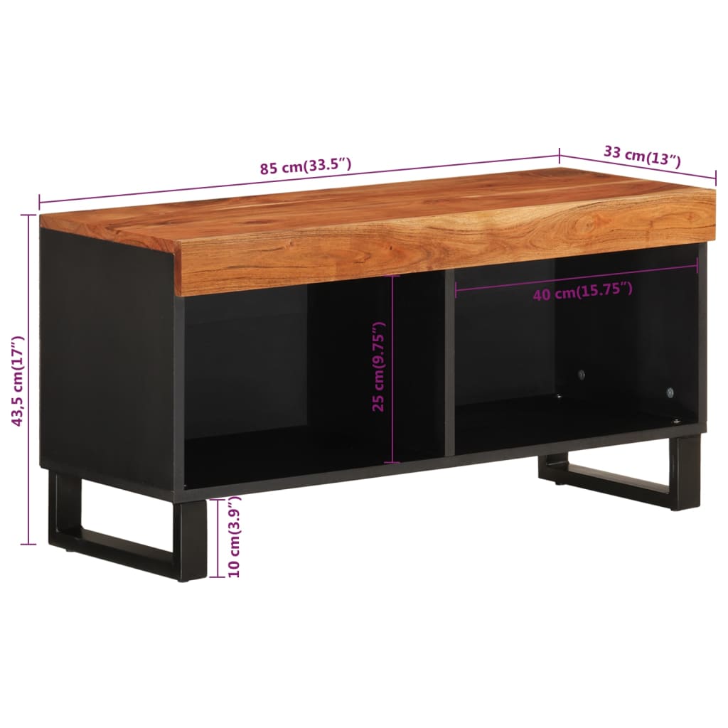 Tv-Bänk 85X33X43,5 Cm Massivt Återvunnet Trä
