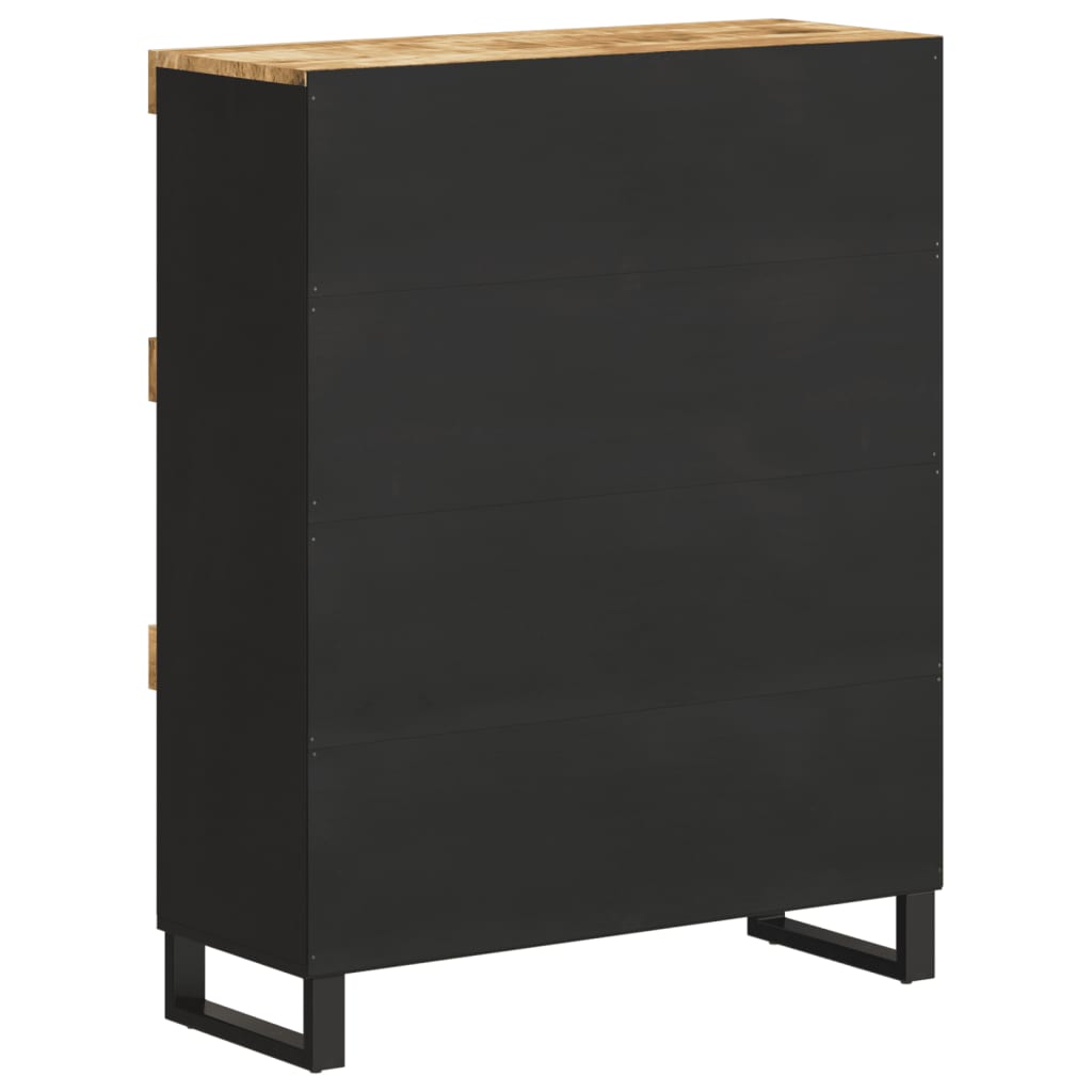 Sidoskåp 85X33X107 Cm Massivt Mangoträ