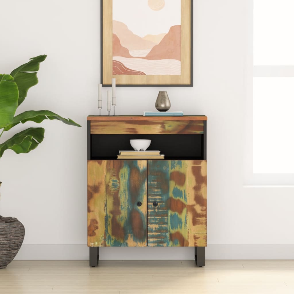 Skänk Med 2 Dörrar 60X33X75 Cm Massivt Akaciaträ