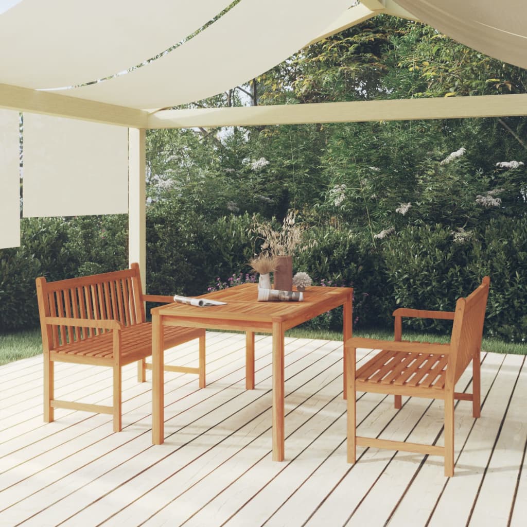 7-Delad Trädgårdsmatgrupp 140X80 Cm Massiv Teak