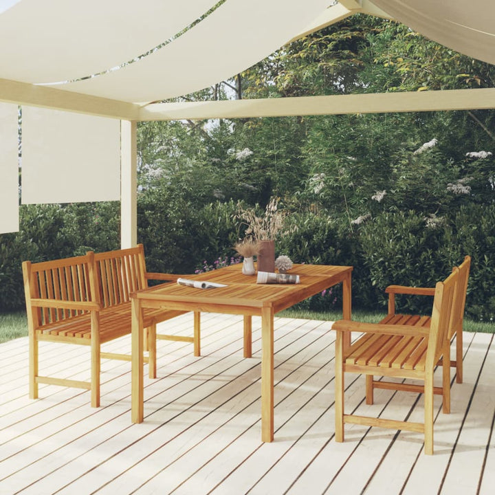 9-Delad Trädgårdsmatgrupp 180X90 Cm Massiv Teak