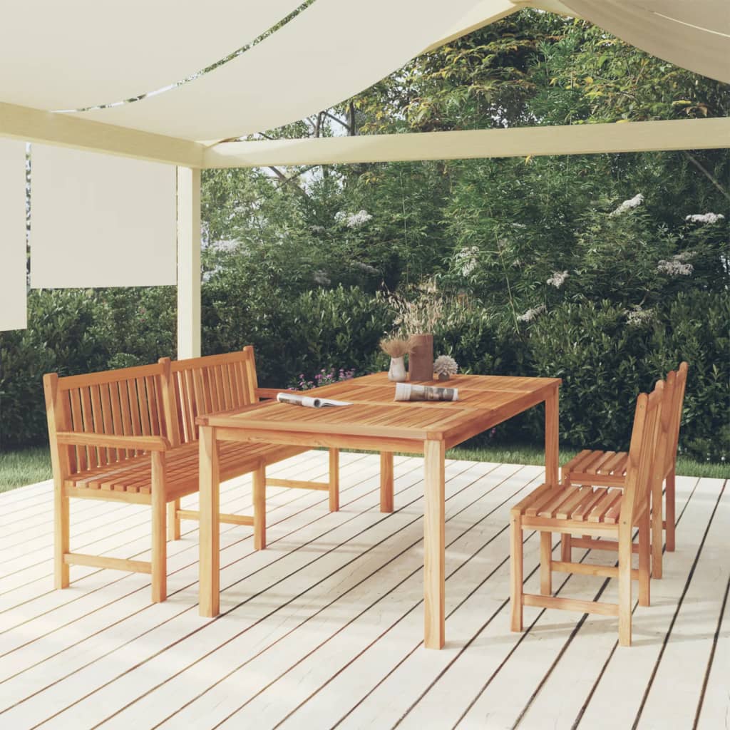 Matgrupp För Trädgården 7 Delar Massiv Teak