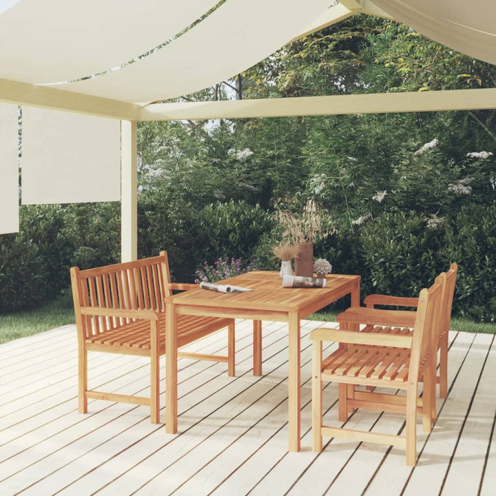 7-Delad Trädgårdsmatgrupp 140X80 Cm Massiv Teak