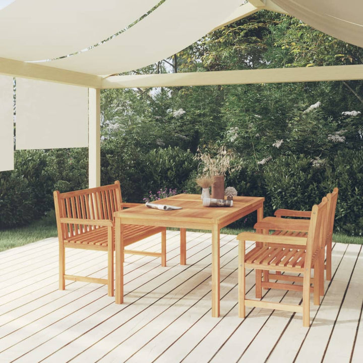 7-Delad Trädgårdsmatgrupp 150X90 Cm Massiv Teak