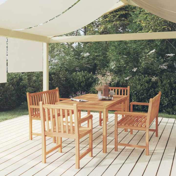 7-Delad Trädgårdsmatgrupp 150X90 Cm Massiv Teak