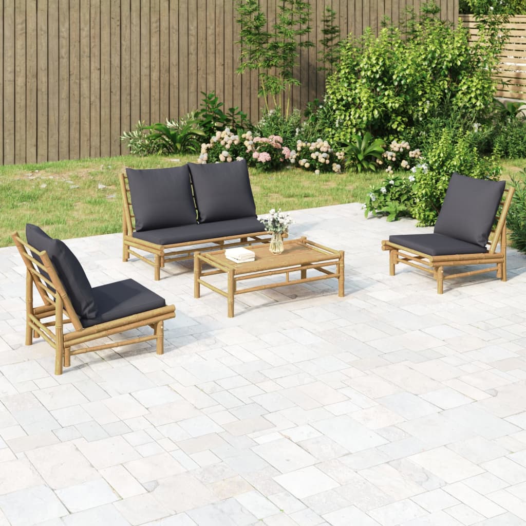 Loungegrupp 5 Delar Dynor Bambu