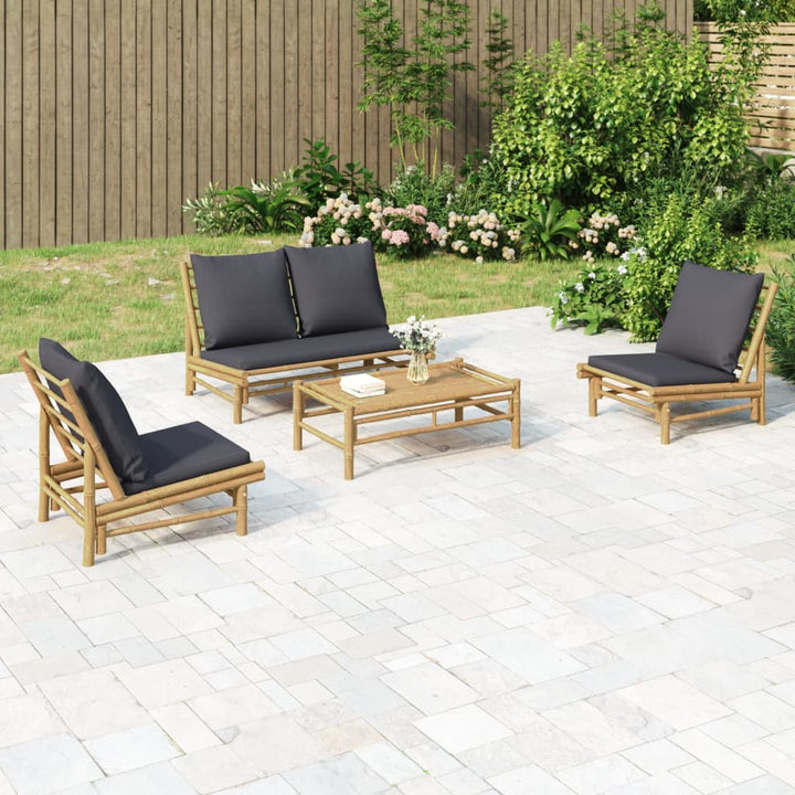 Loungegrupp 5 Delar Dynor Bambu