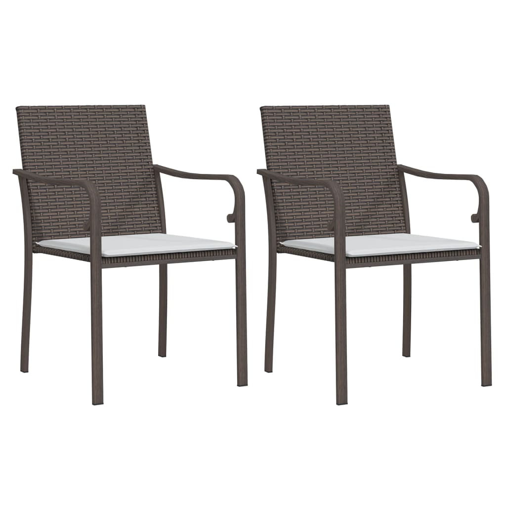 Trädgårdsstolar 2 St Med Dynor 56X59X84 Cm Konstrotting