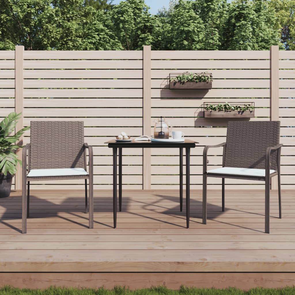 Trädgårdsstolar 2 St Med Dynor 56X59X84 Cm Konstrotting