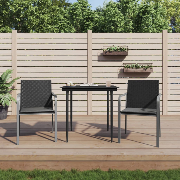 Trädgårdsstolar 2 St Med Dynor 56X59X84 Cm Konstrotting