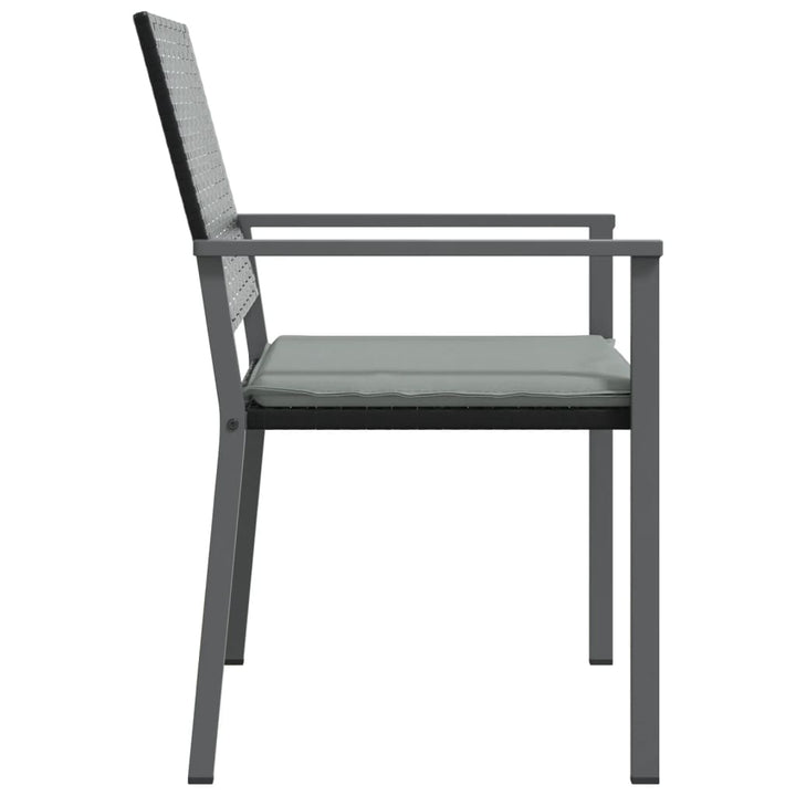 Trädgårdsstolar 2 St Med Dynor Svart 54X62,5X89 Cm Konstrotting