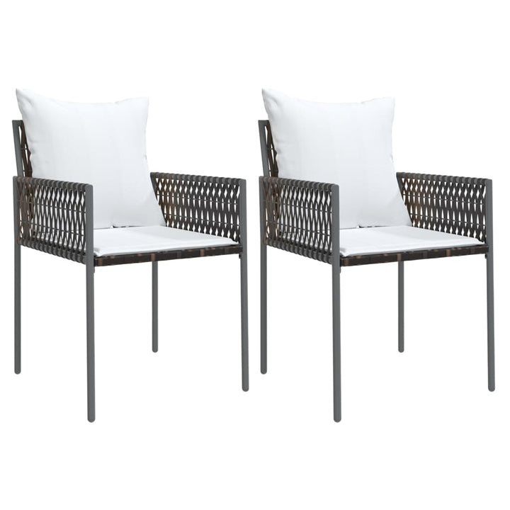 Trädgårdsstolar 2 St Med Dynor 54X61X83 Cm Konstrotting