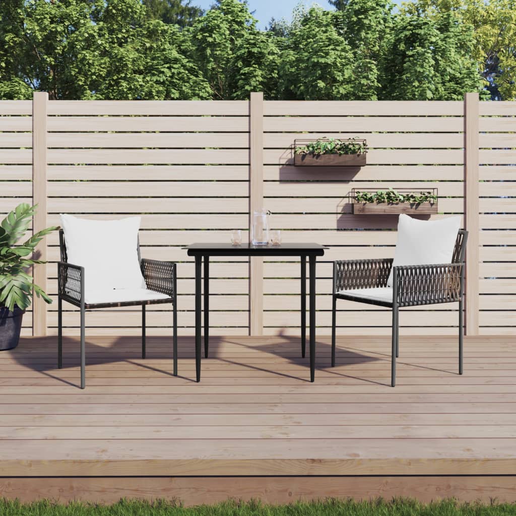 Trädgårdsstolar 2 St Med Dynor 54X61X83 Cm Konstrotting