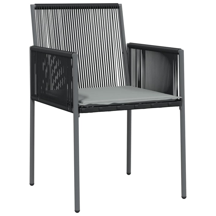 Trädgårdsstolar 2 St Med Dynor Svart 54X60,5X83,5 Cm Konstr.