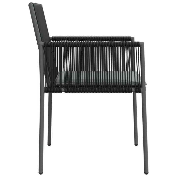 Trädgårdsstolar 2 St Med Dynor Svart 54X60,5X83,5 Cm Konstr.