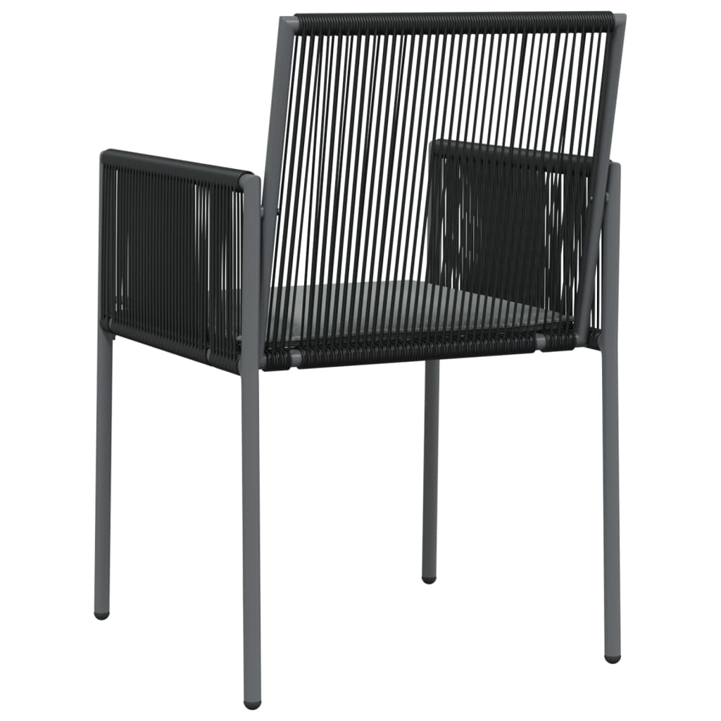Trädgårdsstolar 2 St Med Dynor Svart 54X60,5X83,5 Cm Konstr.