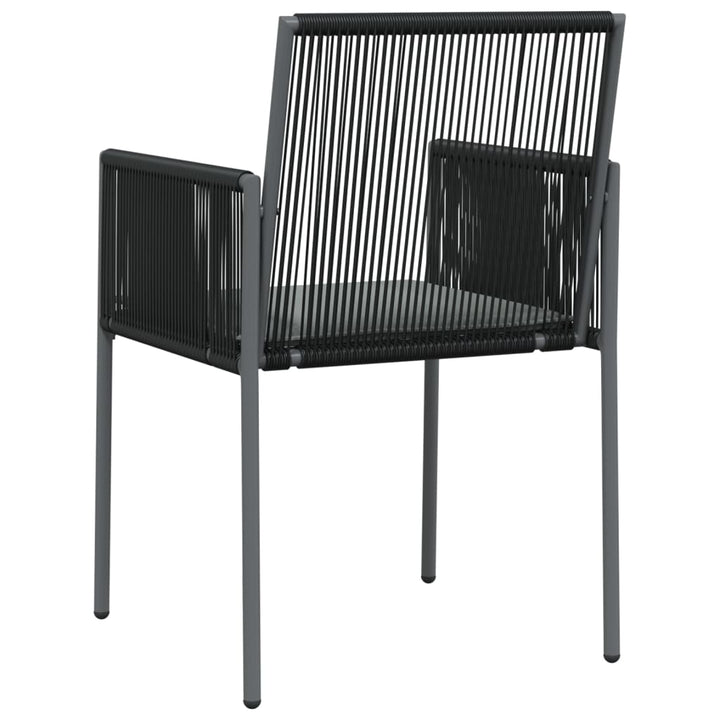 Trädgårdsstolar 2 St Med Dynor Svart 54X60,5X83,5 Cm Konstr.