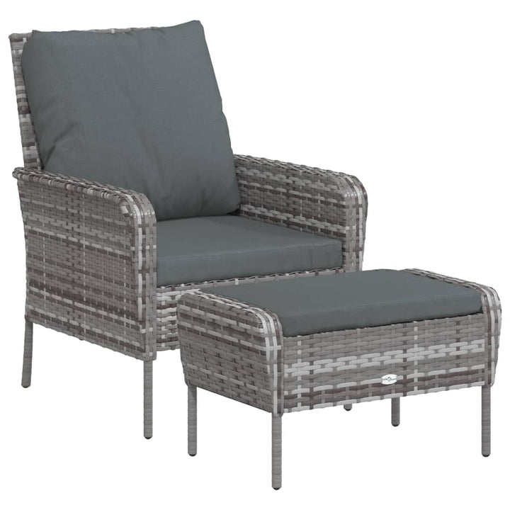 Reclinerstol För Trädgården Med Fotpall Konstrotting