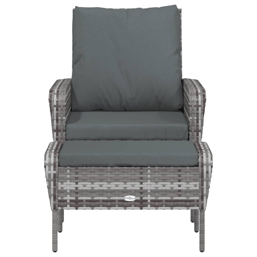 Reclinerstol För Trädgården Med Fotpall Konstrotting