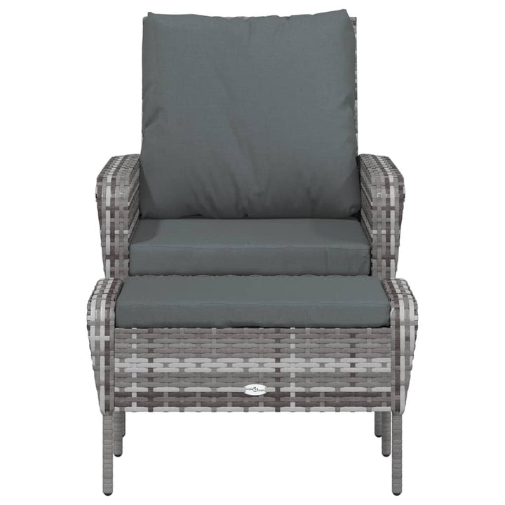 Reclinerstol För Trädgården Med Fotpall Konstrotting